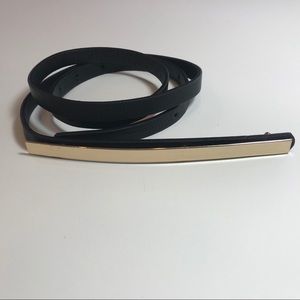 Skinny gold bar belt